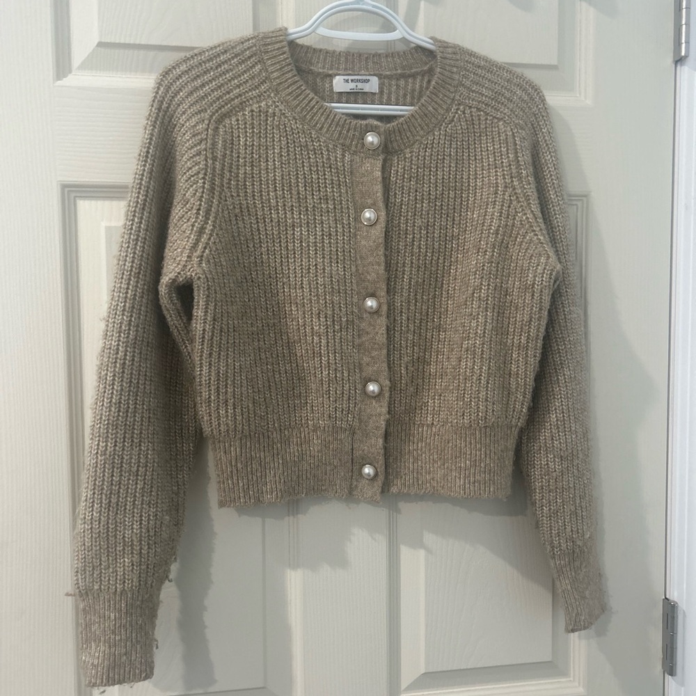 The Workshop Studio Pearl Button Cardigan